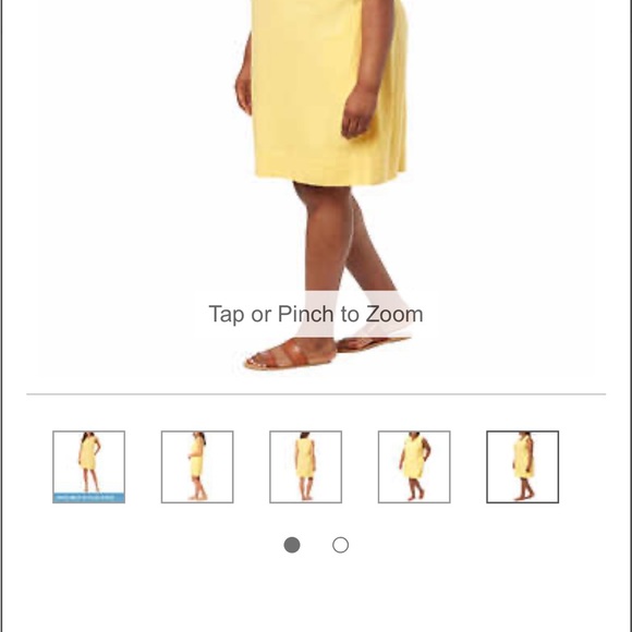 Briggs Linen Blend Dress Ruffle V-Neck Sleeveless Yellow Spring Easter Medium M - Picture 3 of 6